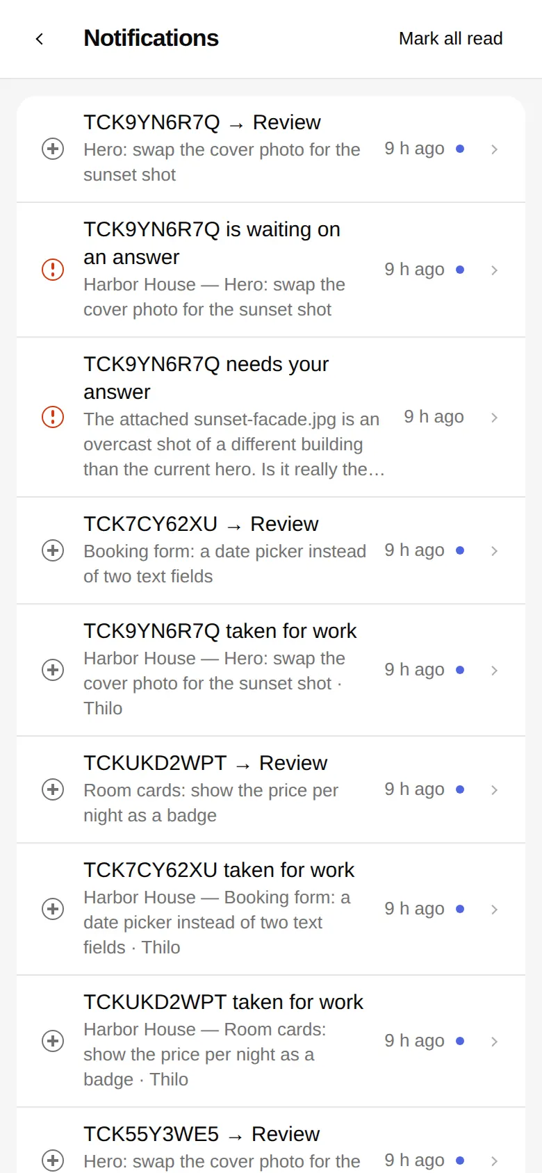 thilo mobile app — notifications from the runner